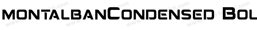 montalbanCondensed Bold字体转换